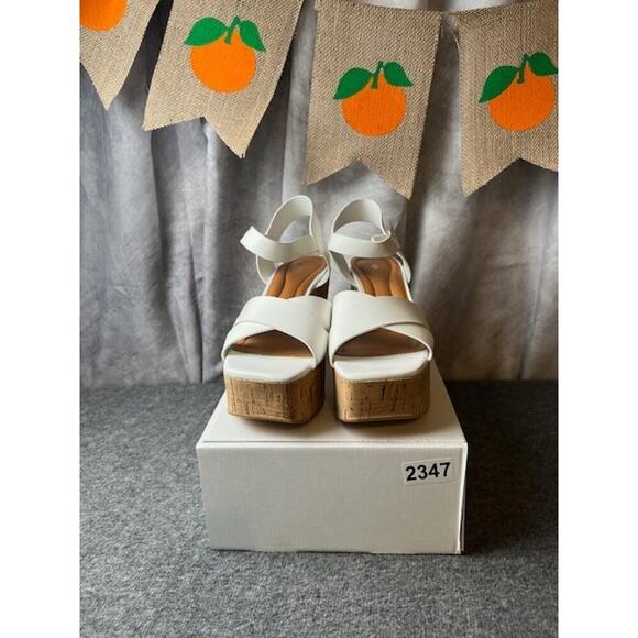 Sarto By Franco Sarto Donati Cork Platform Sandal Shoe Size 9.5 - Picture 9 of 9
